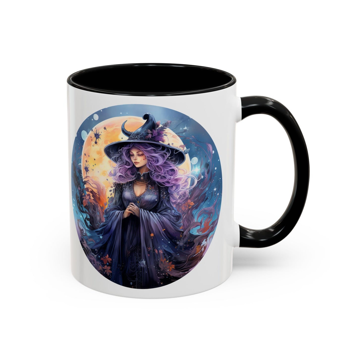 Mystical Witch Coffee Mug, Enchanted Mug, Cute Witch Gift, Magic Drinkware, Celestial Kitchen Decor, Unique Witchy Present