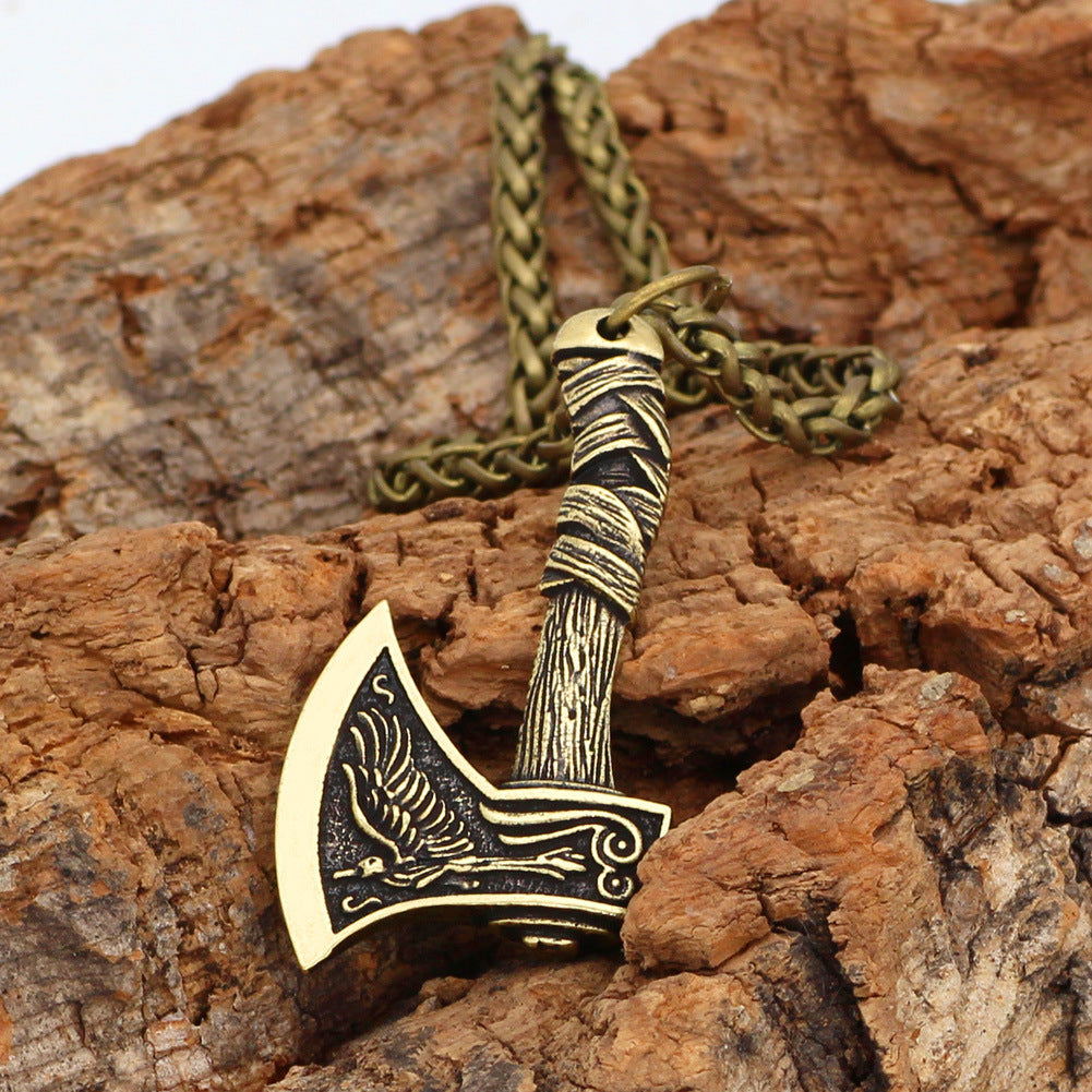 Nordic Amulet Raven Metal Celtic Raven Pendant Necklace