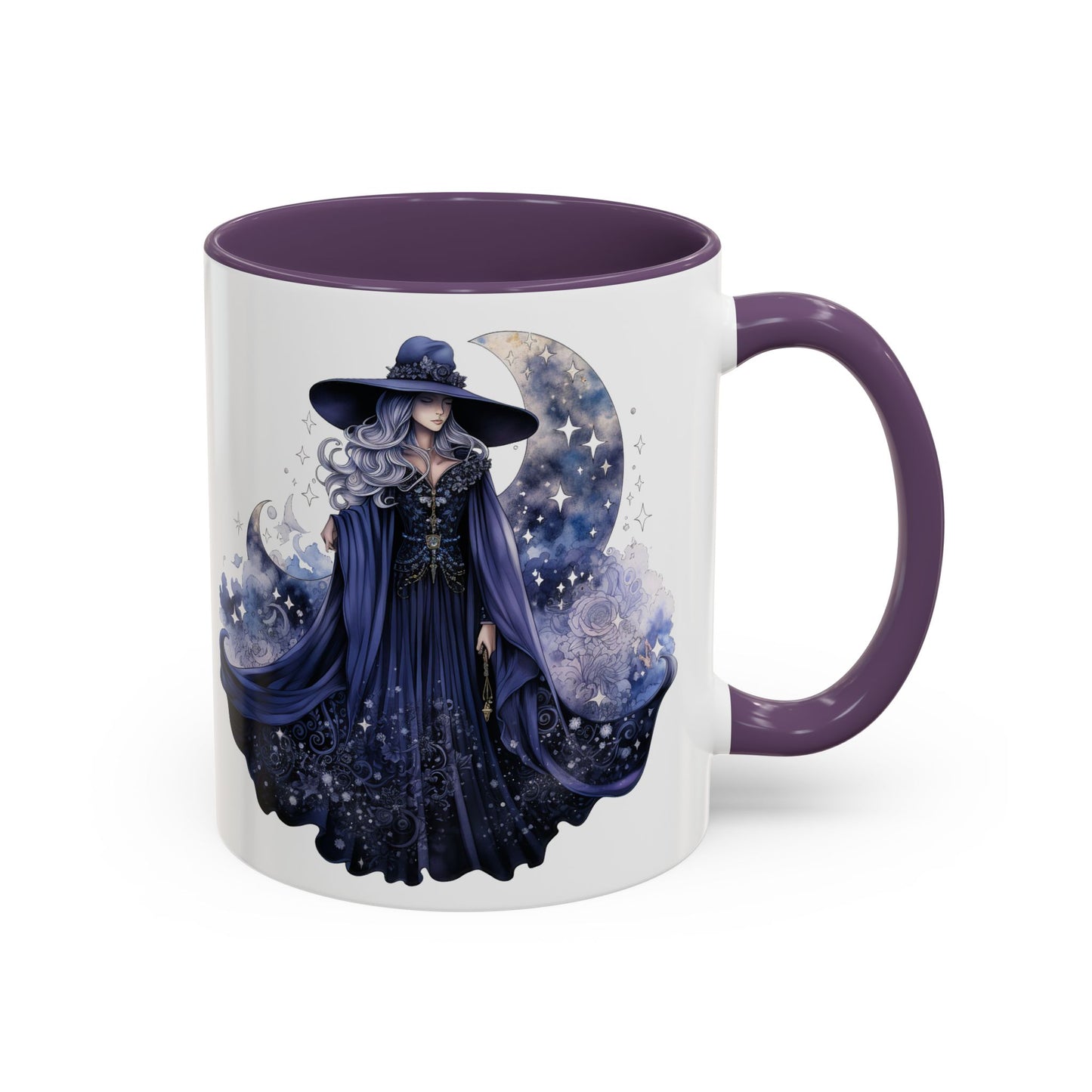 Mystical Sorceress Coffee Mug, Celestial Mug, Witch Coffee Cup, Astrology Drinkware, Enchanted Gift, Moon Phase Mug
