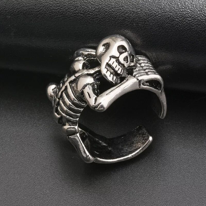 Bijoux Crâne Anneau Tête Mâle Rock Gothique