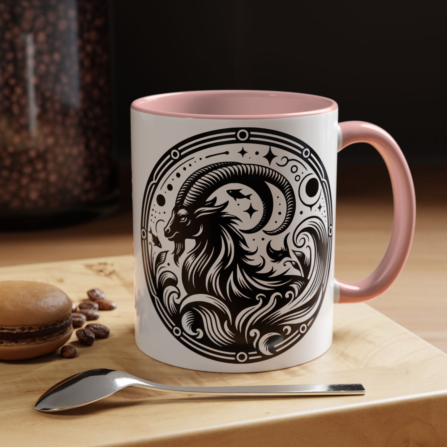 Astrological Black and White Accent Coffee Mug - Zodiac Sign, Horoscope Gift, Astrology Lovers, Unique Kitchen Decor, Cosmic Drinkware