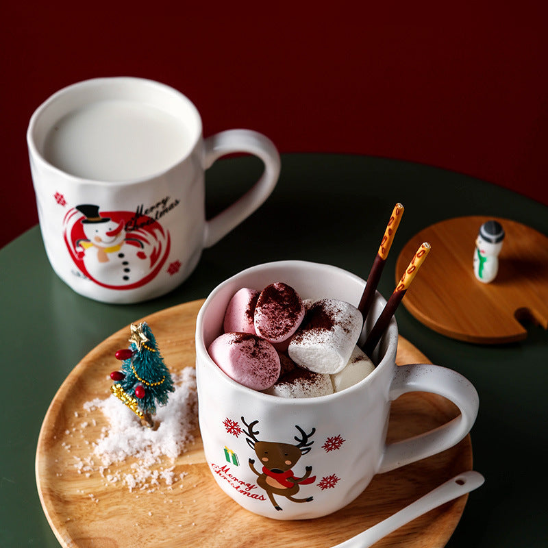 Ceramic Mug With Wooden Lid And Spoon