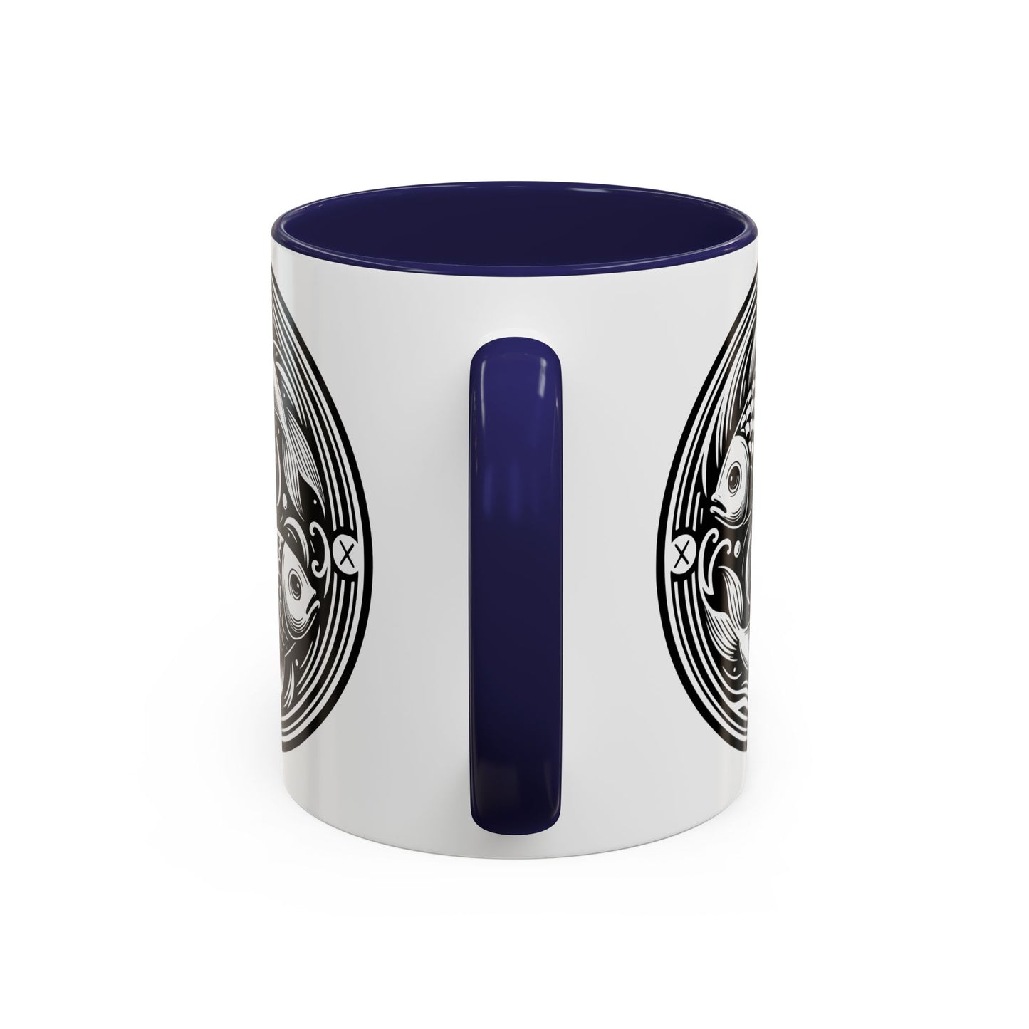 Elegant Koi Fish Accent Coffee Mug - Unique Artwork, Perfect for Tea Lovers, Gift for Him/Her, Home Decor, Birthday Present