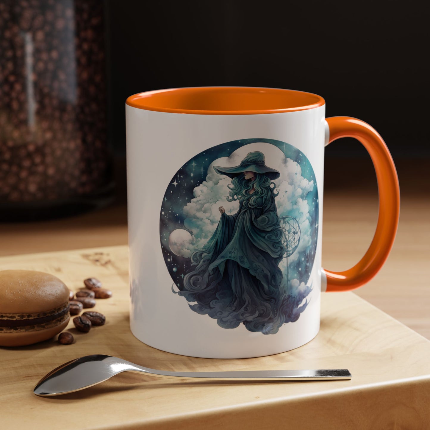 Celestial Dreamer Coffee Mug, Mystical Art Mug, Witchy Coffee Cup, Unique Gift for Her, Fantasy Mug, Astrology Theme