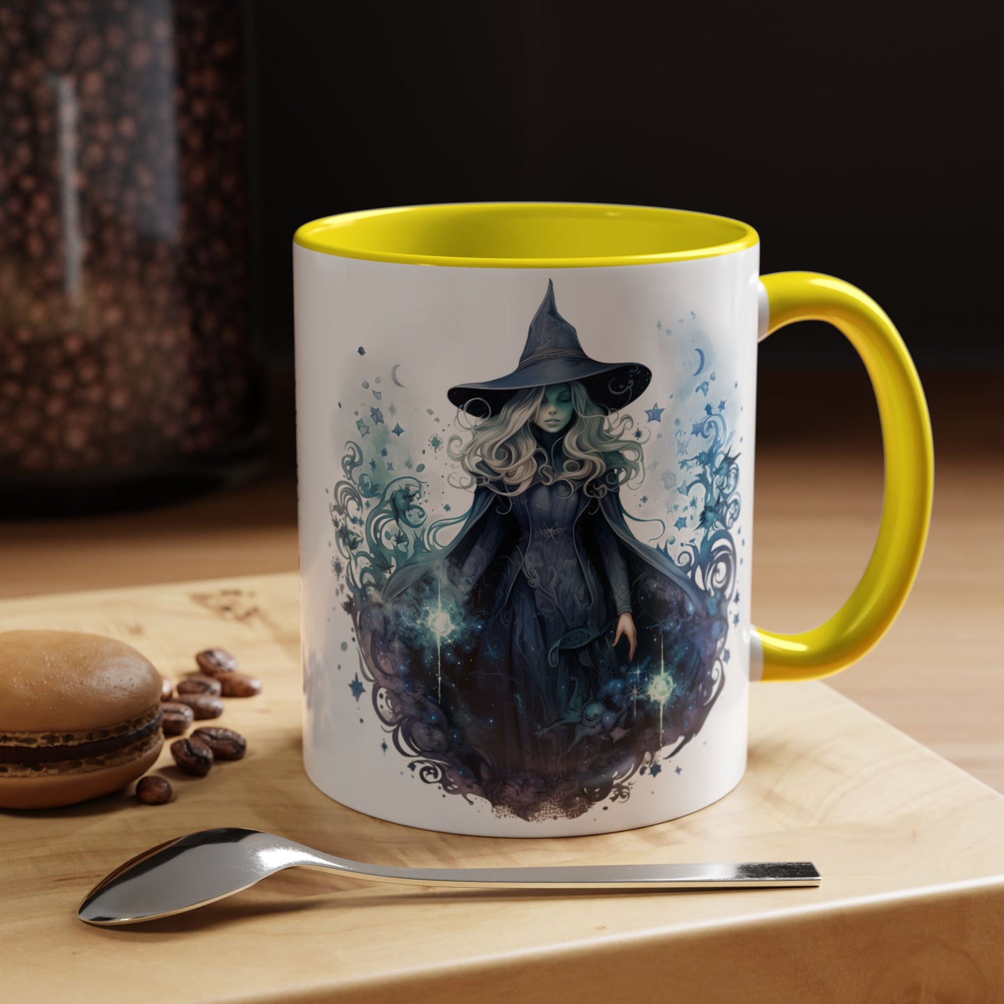 Witchy Accent Coffee Mug | Magical Coffee Cup, Halloween Decor, Gift for Witches, Enchanted Kitchenware, Mystical Mug