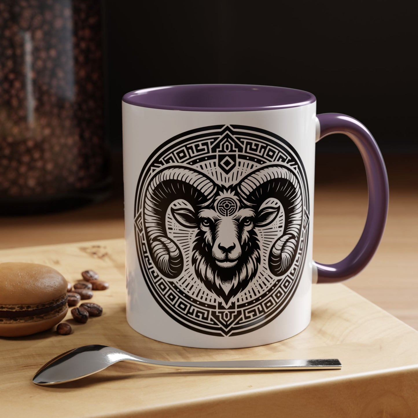 Bold Ram Accent Coffee Mug, Unique Gift for Animal Lovers, Perfect for Home, Office, Birthdays, or Holidays, 11/15oz