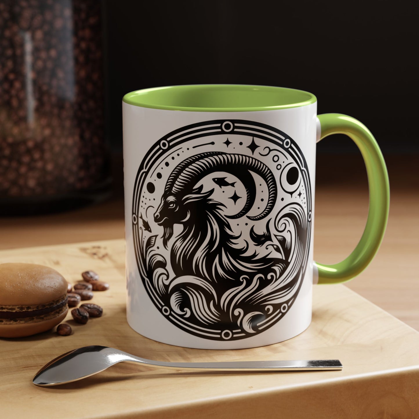 Astrological Black and White Accent Coffee Mug - Zodiac Sign, Horoscope Gift, Astrology Lovers, Unique Kitchen Decor, Cosmic Drinkware