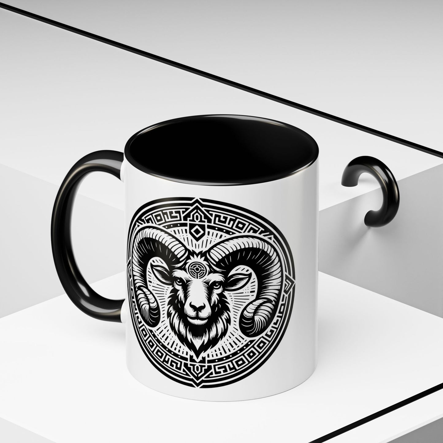 Bold Ram Accent Coffee Mug, Unique Gift for Animal Lovers, Perfect for Home, Office, Birthdays, or Holidays, 11/15oz