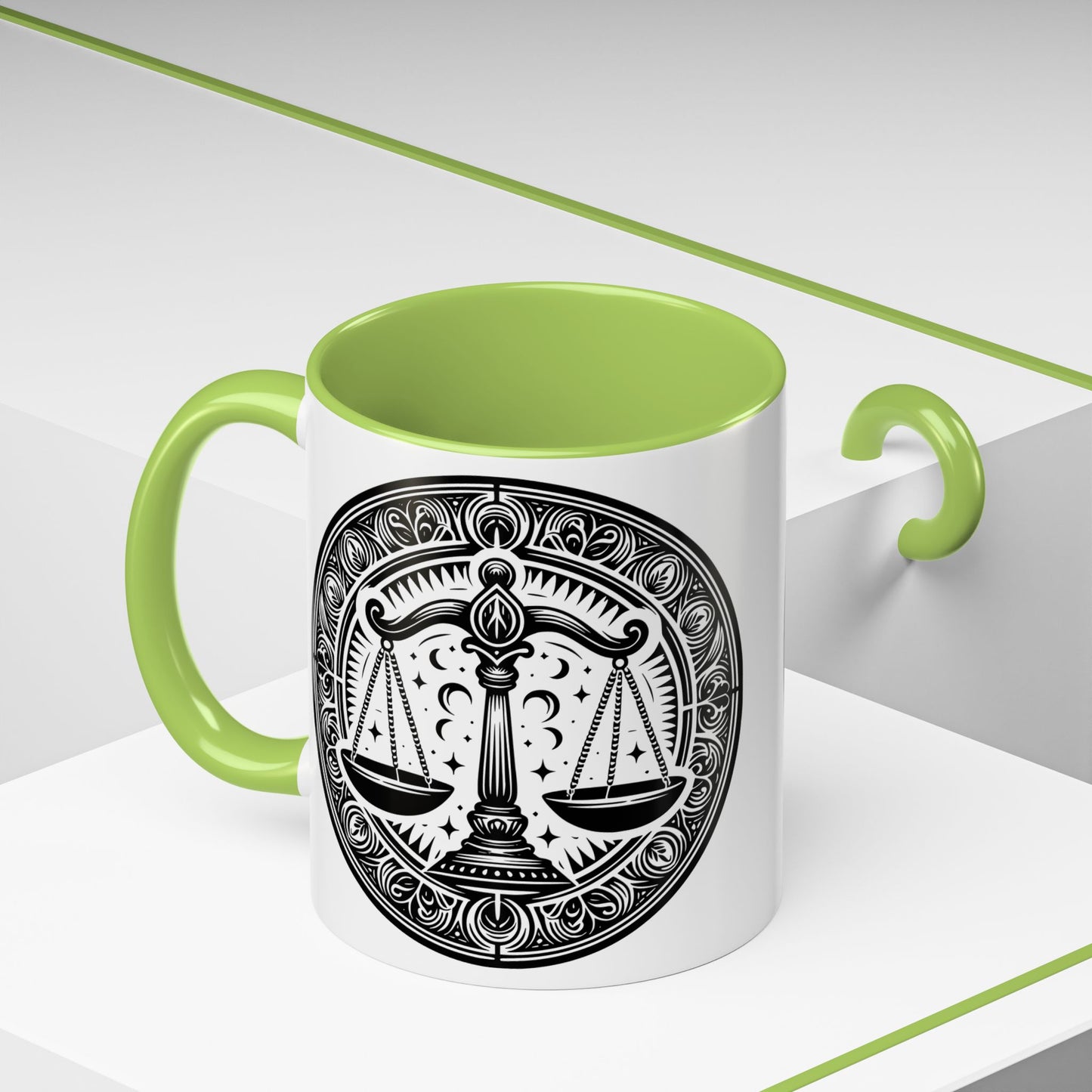 Justice Scale Accent Coffee Mug - Perfect Gift for Lawyers, Graduations, Law School, Legal Professionals, Motivational Decor