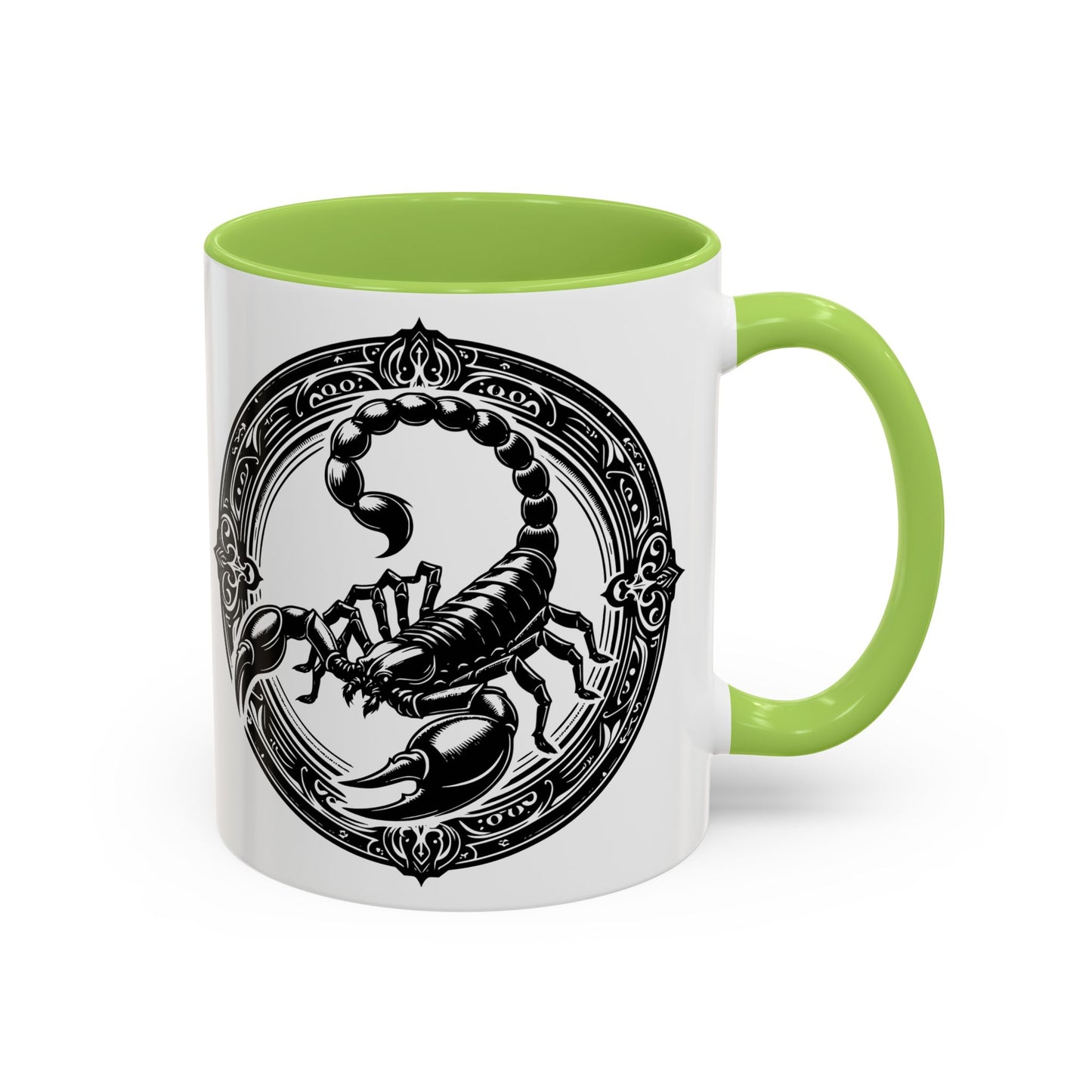 Scorpio Accent Coffee Mug - Personalized Gift, Zodiac Decor, Astrology Lover's Mug, Black and White Design, Birthday Gift