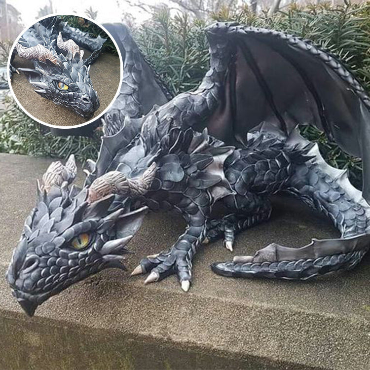 Squatting Dragon Sculpture Dragon Guardian Resin Crafts