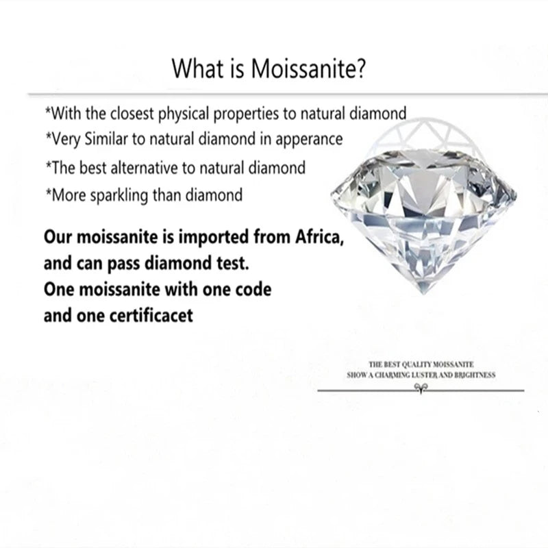 Silver 925 Original Diamond Test Past 1 Carat Brilliant Cut D Color Moissanite Angel Kiss Ring Sparkling Gemstone Party Jewelry