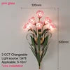 Artistic Flower Shaped LED Wall Light with Frosted Glass Shade Decorative Style for Living Room Background Iron Lamp Body