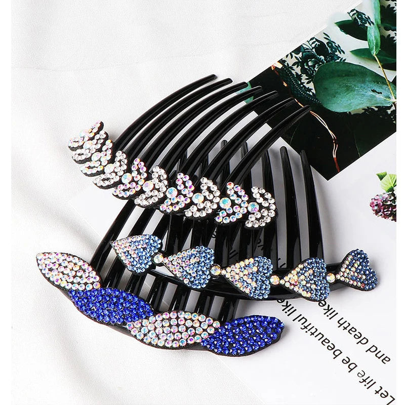 Peignes à fleurs en cristal strass, épingles à cheveux Vintage, coiffure de mariée, accessoires pour cheveux pour femmes, couvre-chef en disque