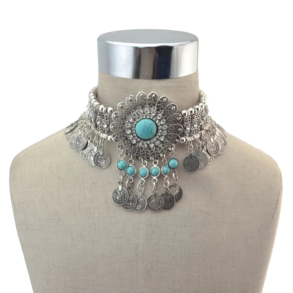 Ethnique gitane couleur métal ceinture corps chaînes Boho indien Sexy pièce gland perlé pierre danse du ventre taille chaîne tu Tribal bijoux