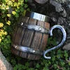 Medieval Resin Mug Germany Beer Barrel Cup Set Souvenir Bar Tools Stainless Steel Tankard Imitation Wooden Wine Bucket Cup