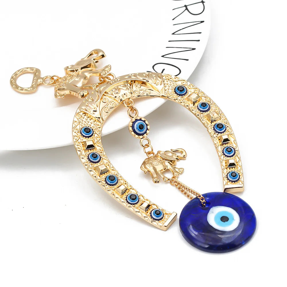 Lucky Eye Evil Eye, Islam Projecan, Lucky Gold Document, Elephant Keychain, Tentures murales pour la décoration