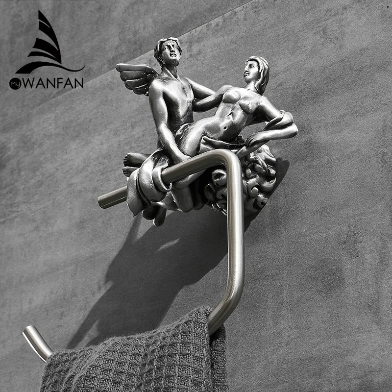 Support mural pour serviette en bronze – Série romantique MB-0816B, quincaillerie de salle de bain haut de gamme