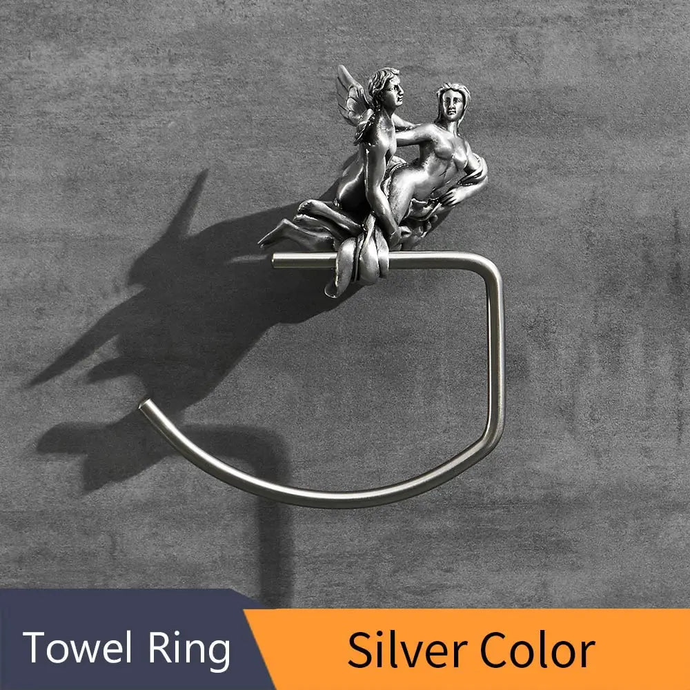 Support mural pour serviette en bronze – Série romantique MB-0816B, quincaillerie de salle de bain haut de gamme