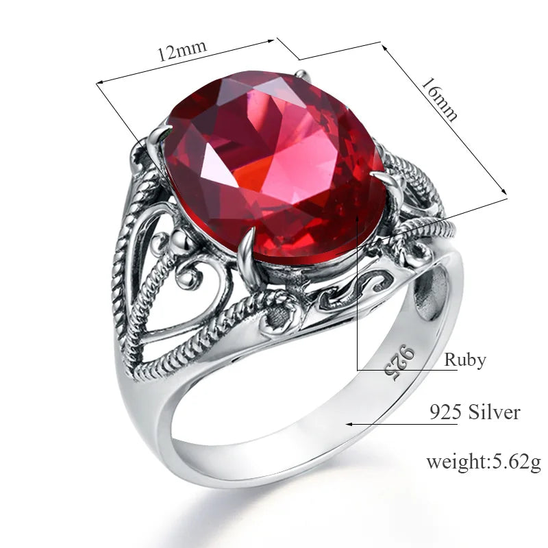 Bohemian 925 Silver Ring Round Blue Topaz Gemstone Crystal Prong Setting Sterling Silver Jewelry Rings Women