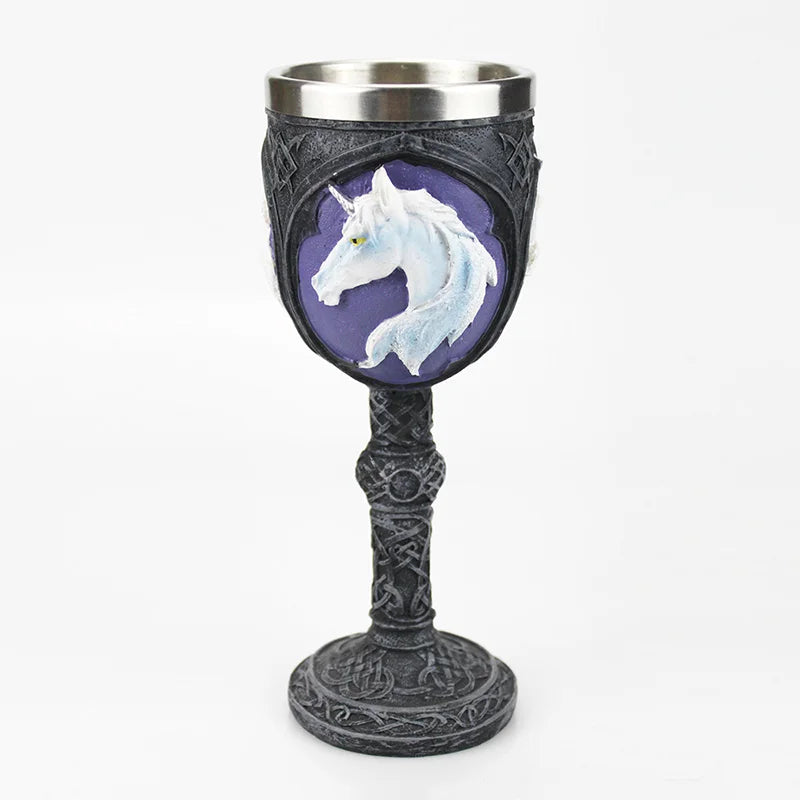 Gobelet à vin gothique contenant griffe de Dragon squelette Viking rétro verre à vin en acier inoxydable et résine meilleurs cadeaux d'halloween Bar Drinkware