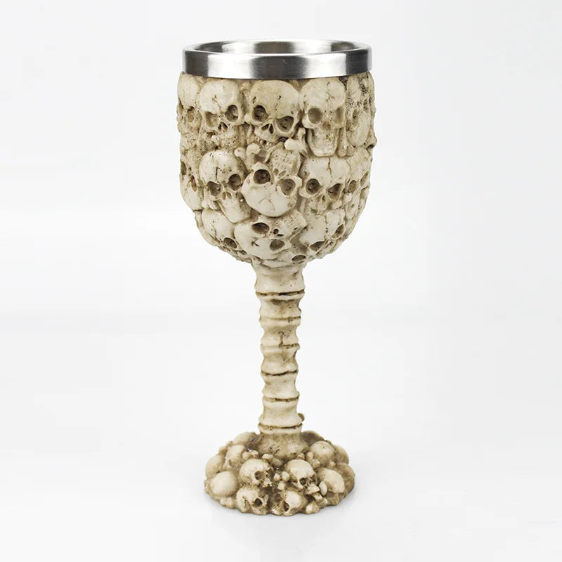 Gobelet à vin gothique contenant griffe de Dragon squelette Viking rétro verre à vin en acier inoxydable et résine meilleurs cadeaux d'halloween Bar Drinkware