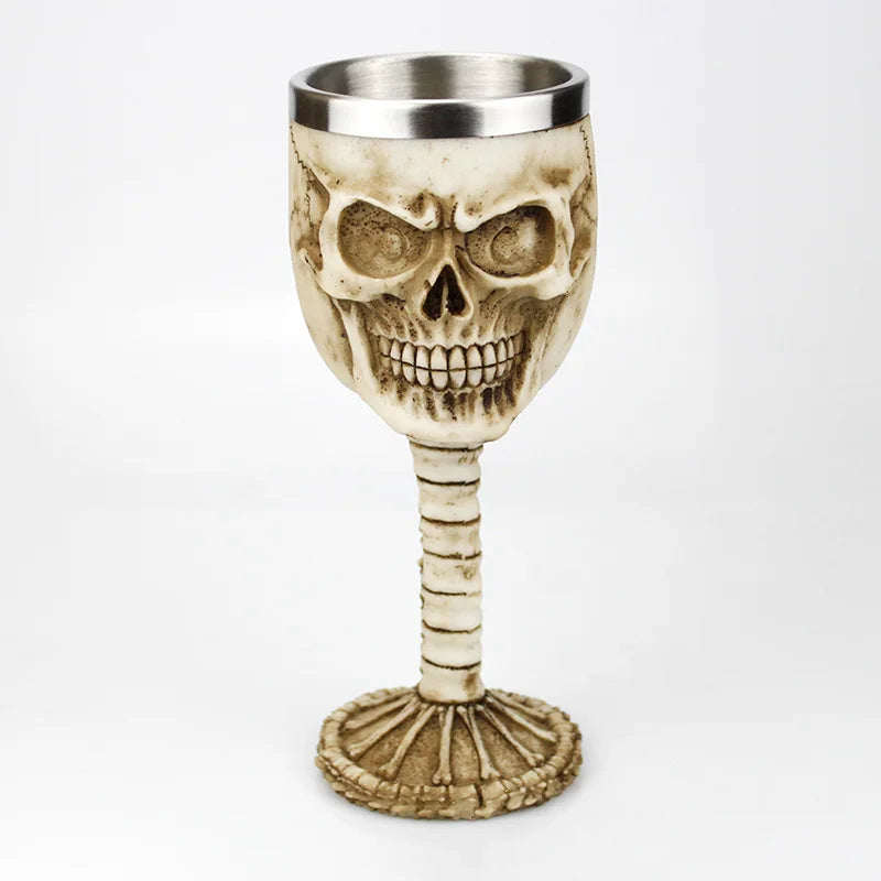 Gobelet à vin gothique contenant griffe de Dragon squelette Viking rétro verre à vin en acier inoxydable et résine meilleurs cadeaux d'halloween Bar Drinkware