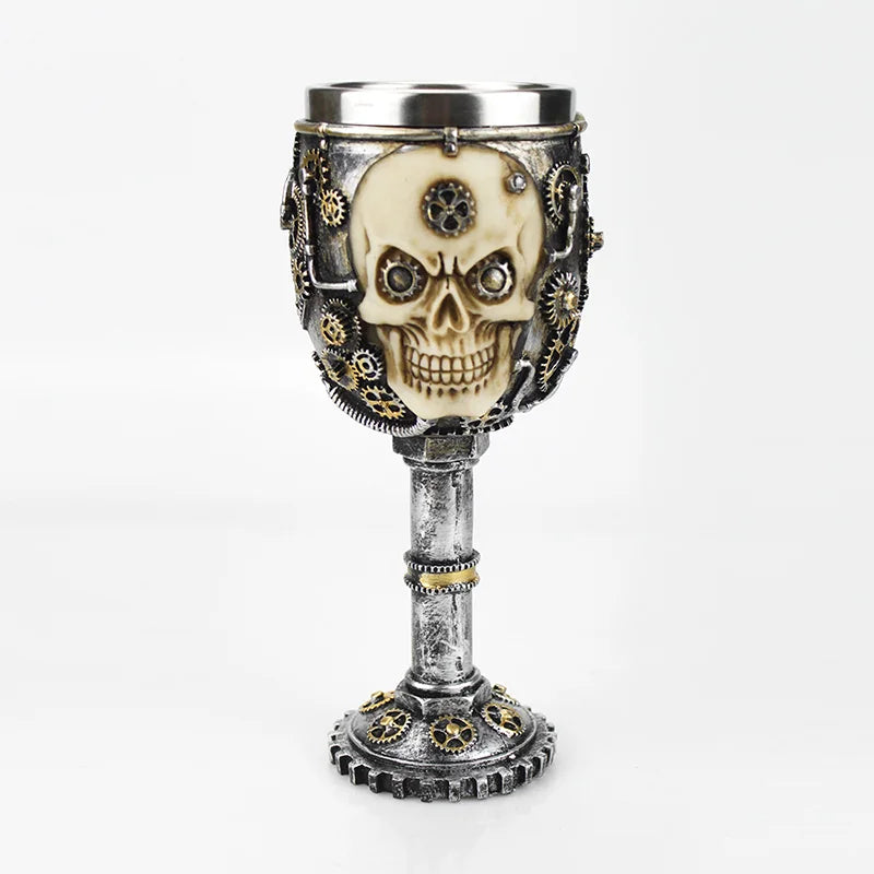 Gobelet à vin gothique contenant griffe de Dragon squelette Viking rétro verre à vin en acier inoxydable et résine meilleurs cadeaux d'halloween Bar Drinkware