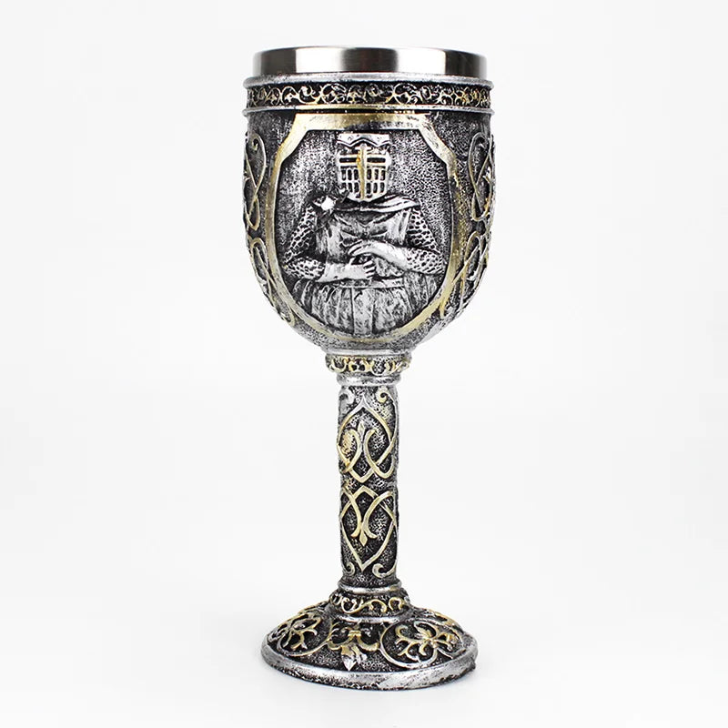Gobelet à vin gothique contenant griffe de Dragon squelette Viking rétro verre à vin en acier inoxydable et résine meilleurs cadeaux d'halloween Bar Drinkware