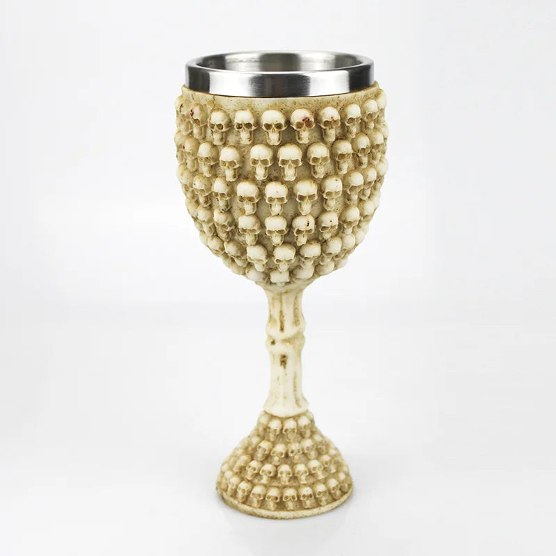Gobelet à vin gothique contenant griffe de Dragon squelette Viking rétro verre à vin en acier inoxydable et résine meilleurs cadeaux d'halloween Bar Drinkware