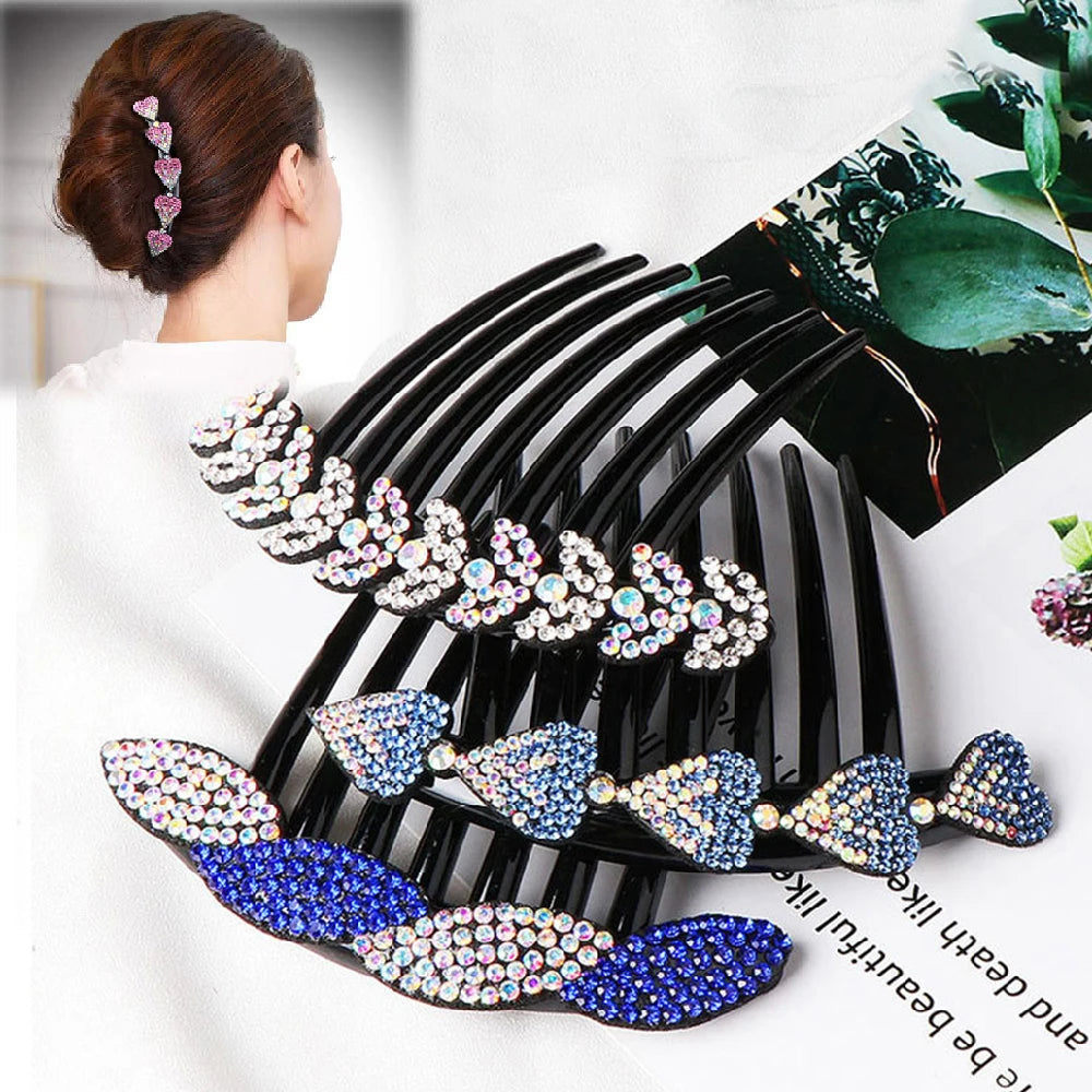 Peignes à fleurs en cristal strass, épingles à cheveux Vintage, coiffure de mariée, accessoires pour cheveux pour femmes, couvre-chef en disque