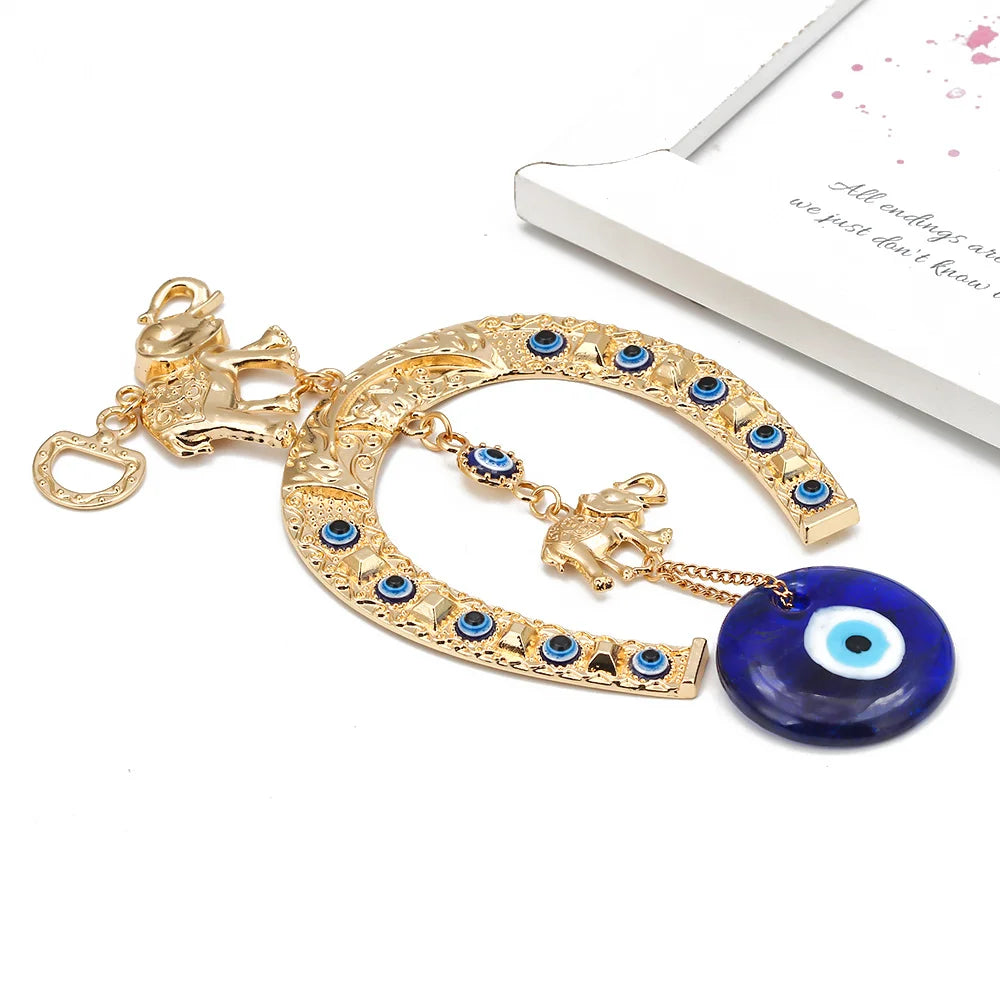 Lucky Eye Evil Eye, Islam Projecan, Lucky Gold Document, Elephant Keychain, Tentures murales pour la décoration