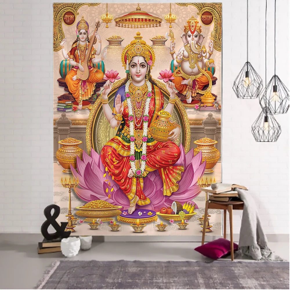 Tapisserie murale d'éléphant avec impression 3D, style bohème, Hippie, Mandala, salon, Art, décoration de la maison