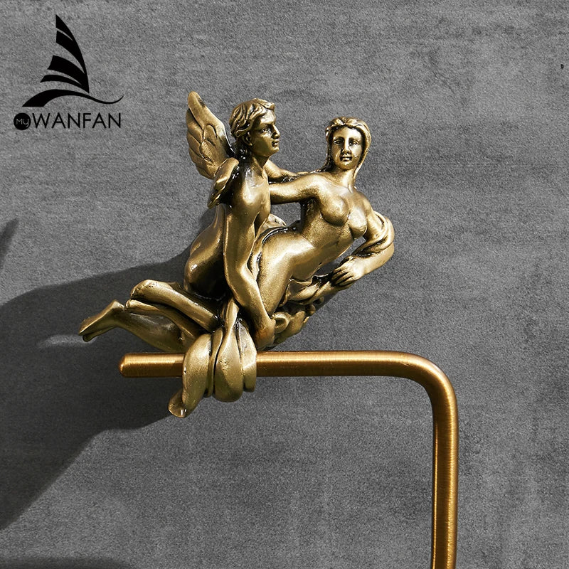Support mural pour serviette en bronze – Série romantique MB-0816B, quincaillerie de salle de bain haut de gamme