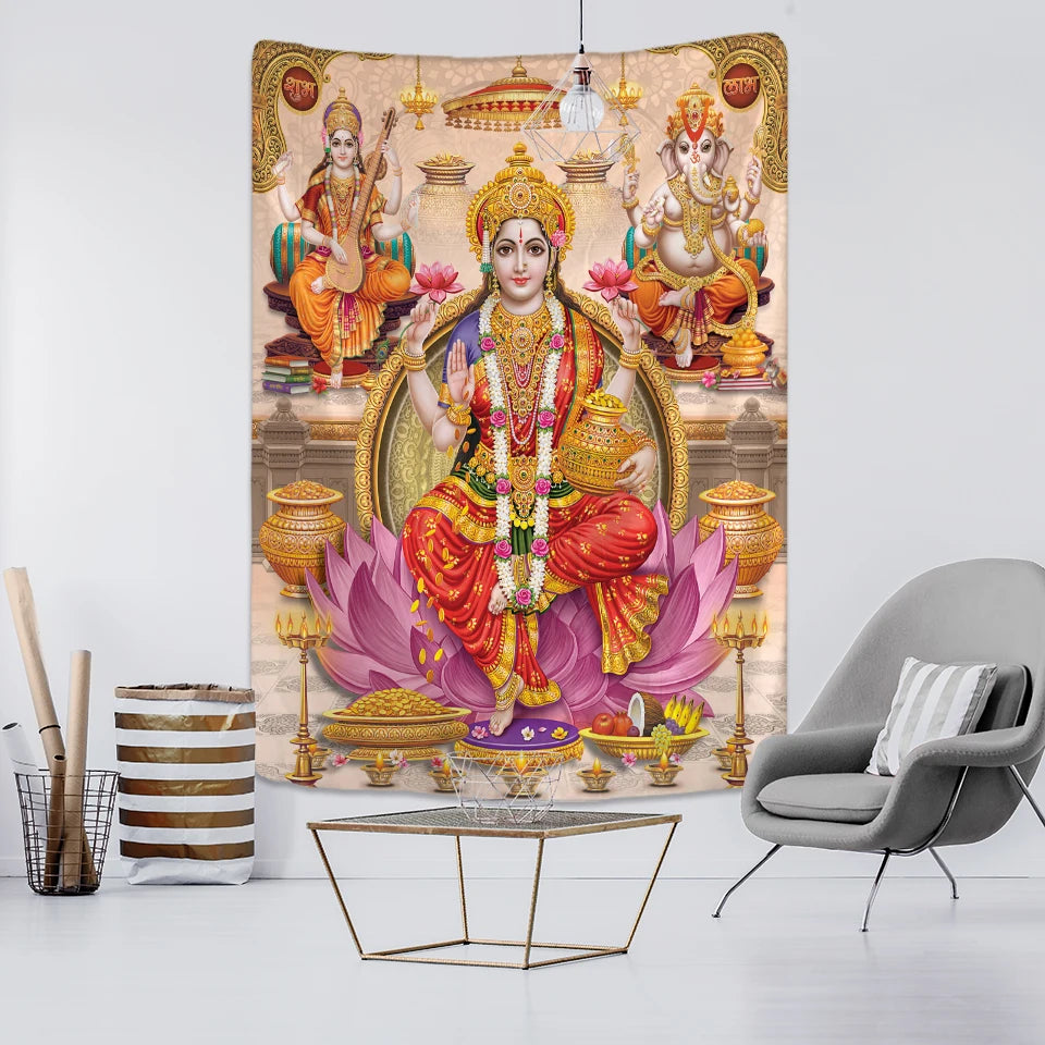Tapisserie murale d'éléphant avec impression 3D, style bohème, Hippie, Mandala, salon, Art, décoration de la maison