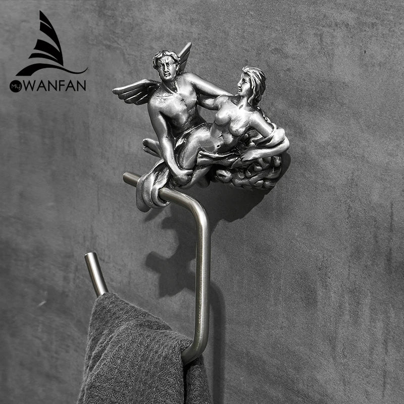 Support mural pour serviette en bronze – Série romantique MB-0816B, quincaillerie de salle de bain haut de gamme