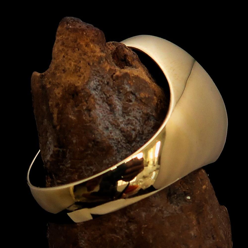 Perfectly crafted Men's Medieval Ring Brave Knight Red - Solid Brass