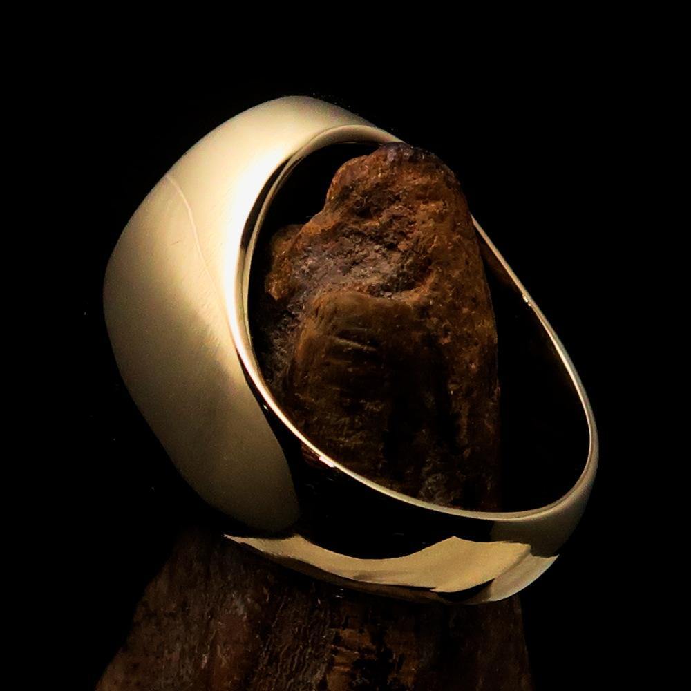 Perfectly crafted Men's Medieval Ring Brave Knight Black - Solid Brass