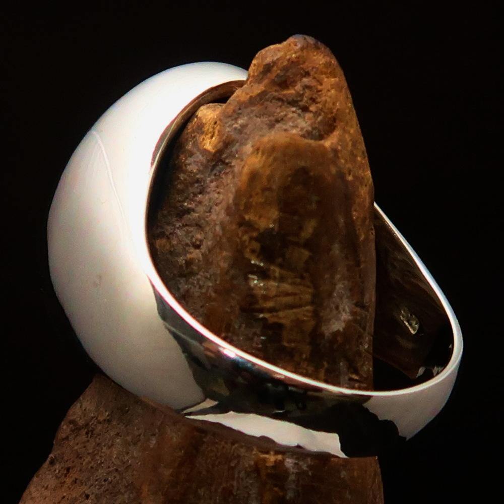 Perfectly crafted Men's Medieval Ring Brave Knight Black - Sterling