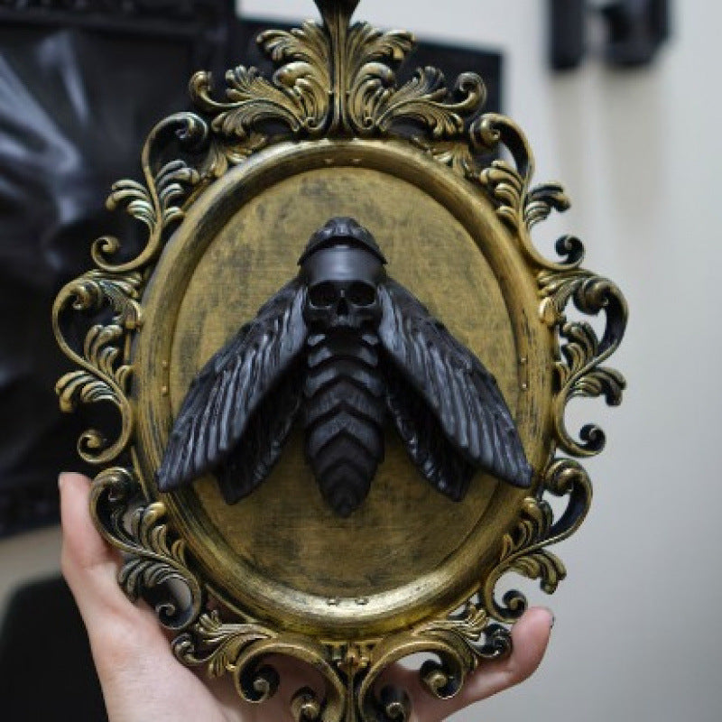 Halloween Popular Gothic Moth Frame Decorative Pendant