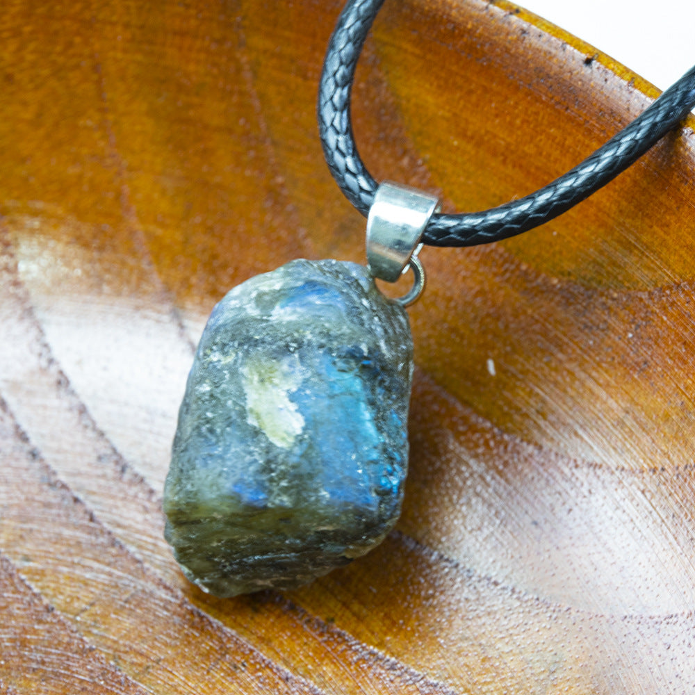 Natural Amethyst Color Fluorite Irregular Necklace