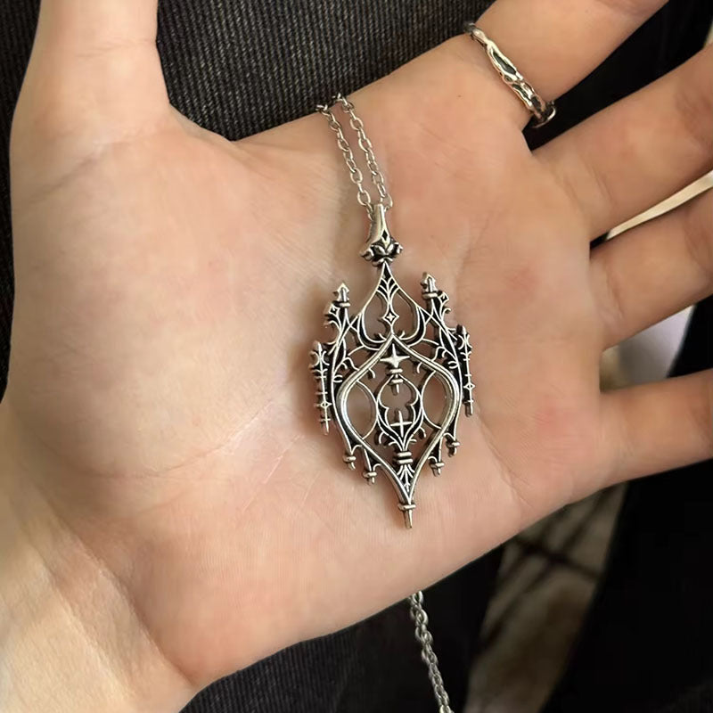 Retro Gothic Hollow Castle Necklace European And American