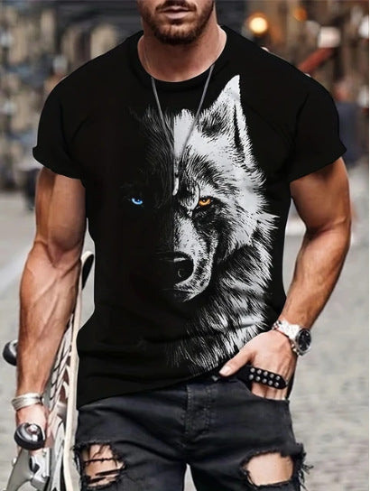 Men's Short-sleeved T-shirt Color Printed T-shirt Top