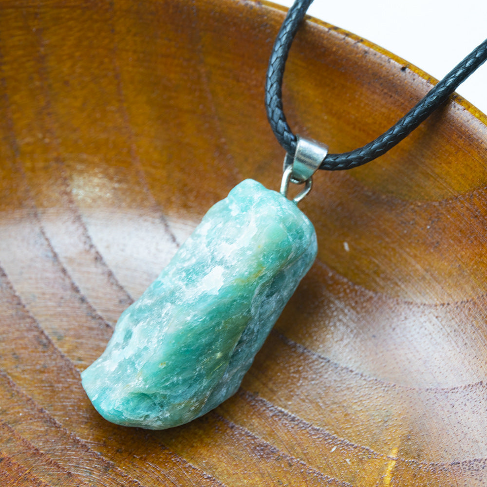 Natural Amethyst Color Fluorite Irregular Necklace