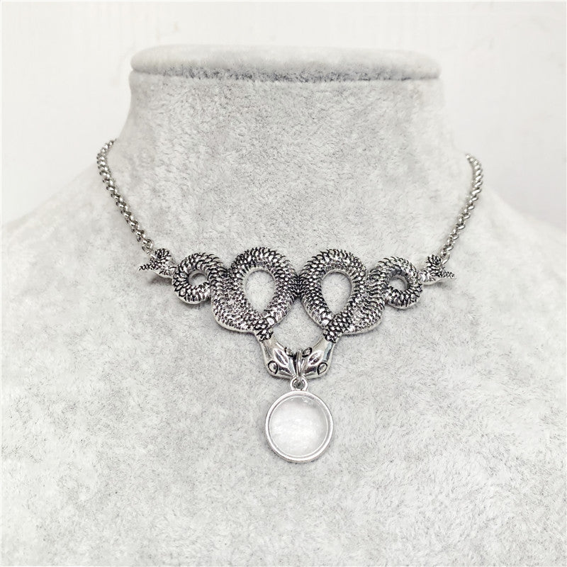 Snake Labradorite Jewelry Gothic Necklace