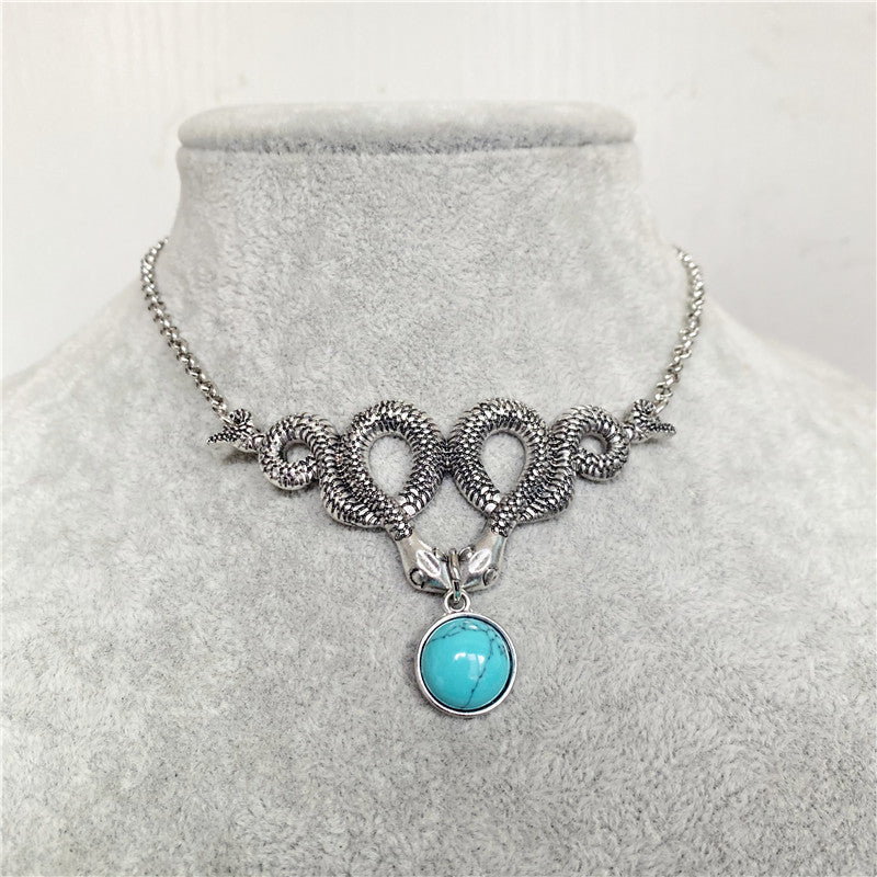 Snake Labradorite Jewelry Gothic Necklace