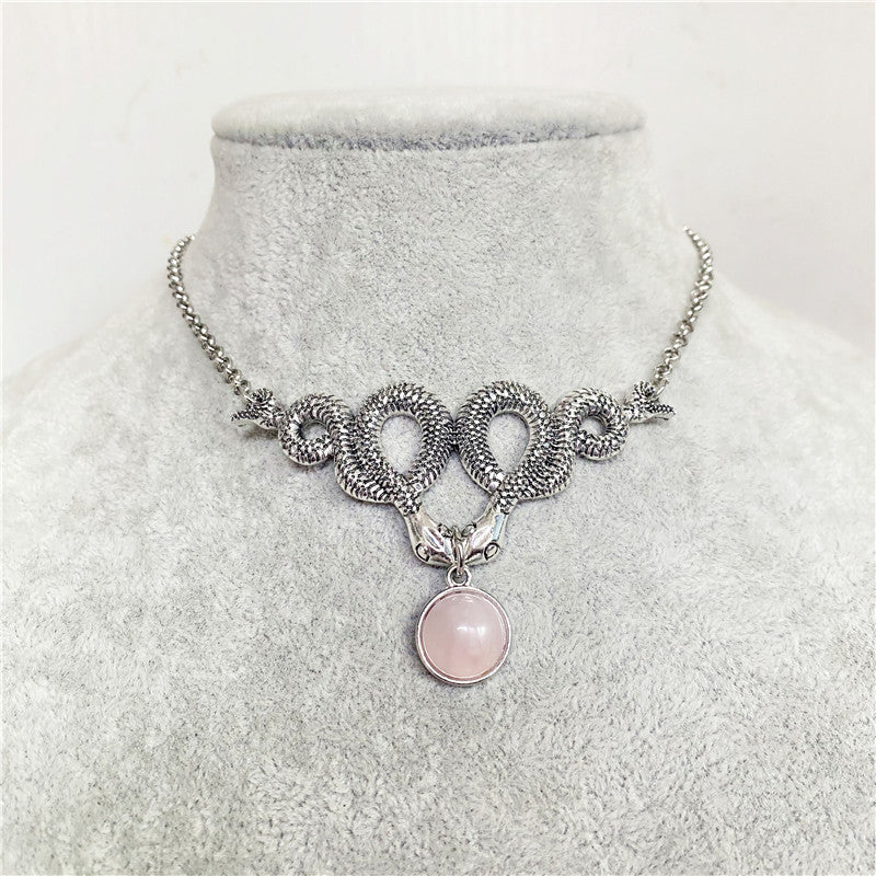 Snake Labradorite Jewelry Gothic Necklace