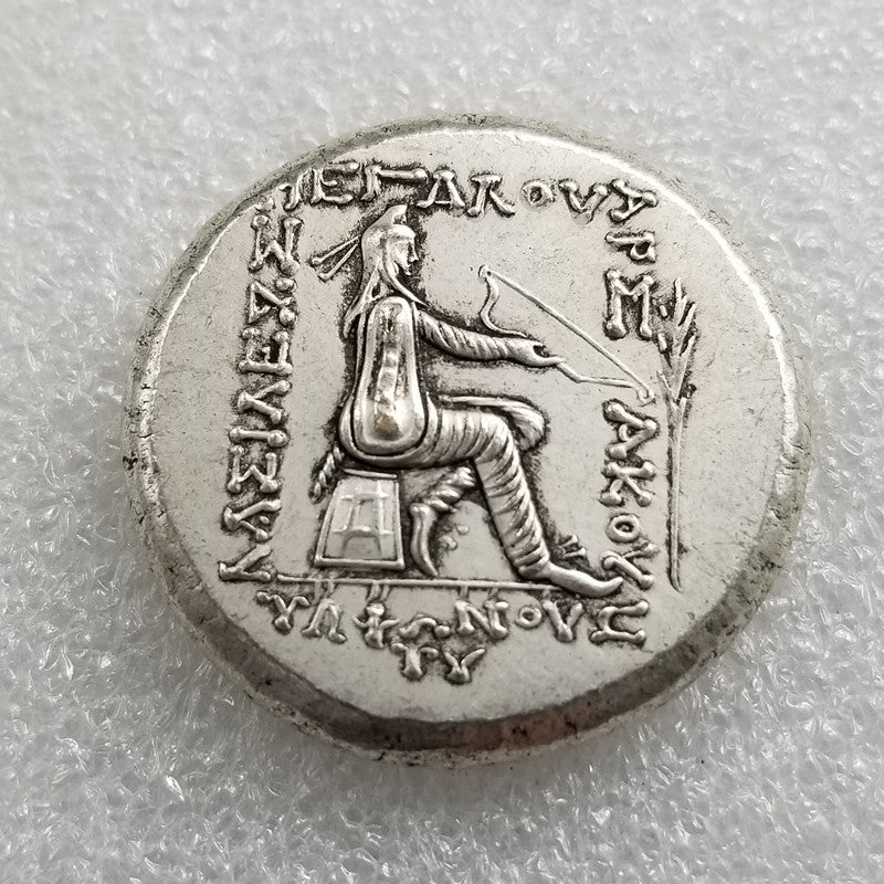 Antique Thickened Heavy Ancient Greek Portrait Goddess Apollo Coin