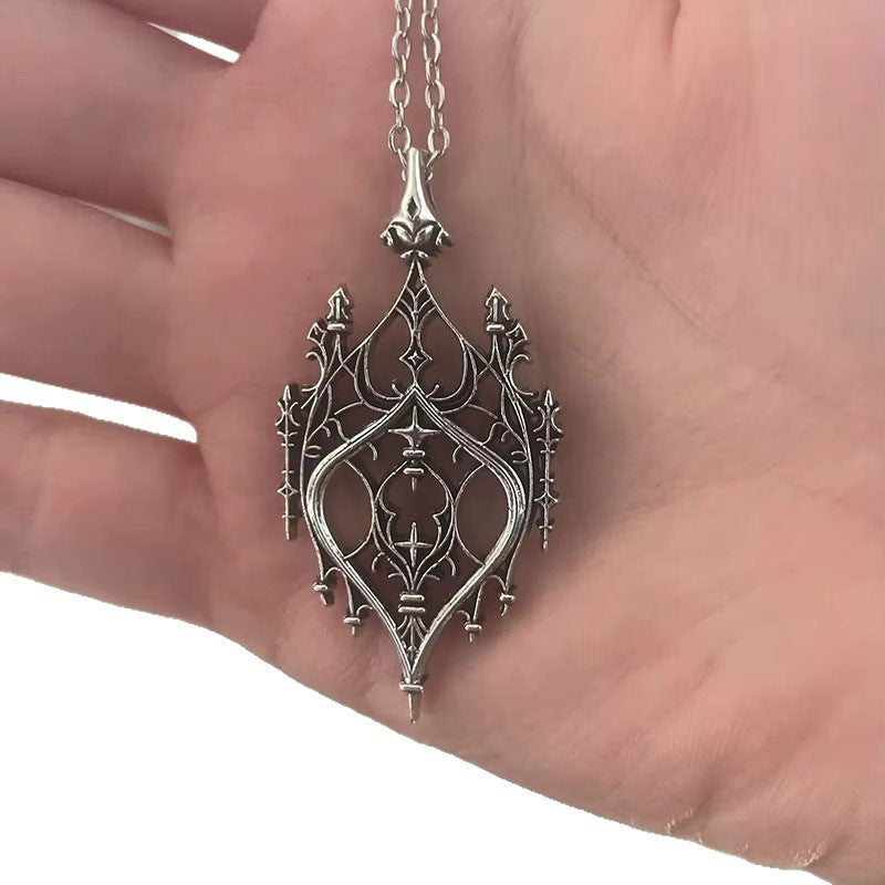Retro Gothic Hollow Castle Necklace European And American