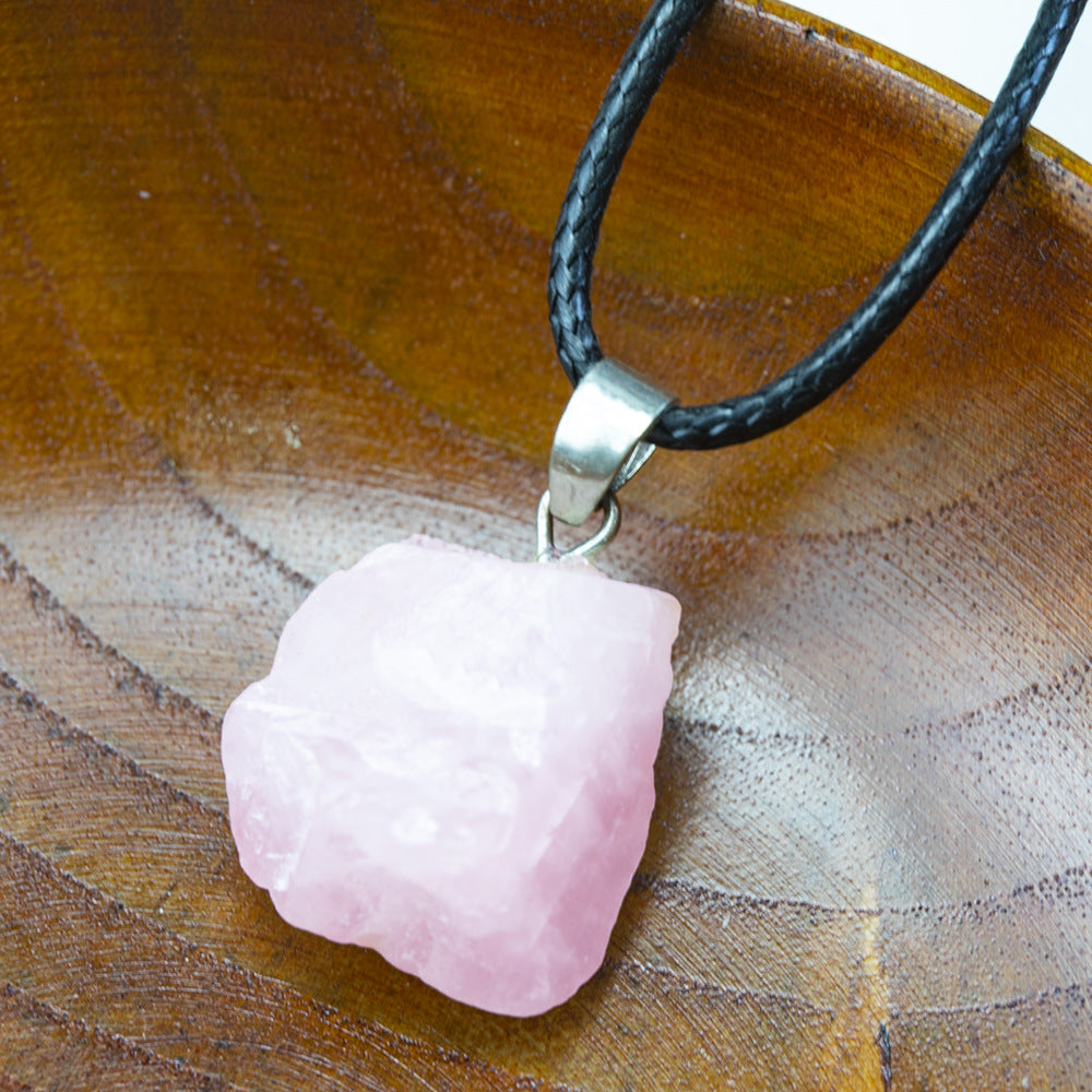 Natural Amethyst Color Fluorite Irregular Necklace